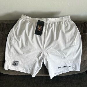 Marathon Authentic Ecuador National Soccer Team White Shorts Men’s Sz XL